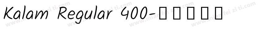 Kalam Regular 400字体转换